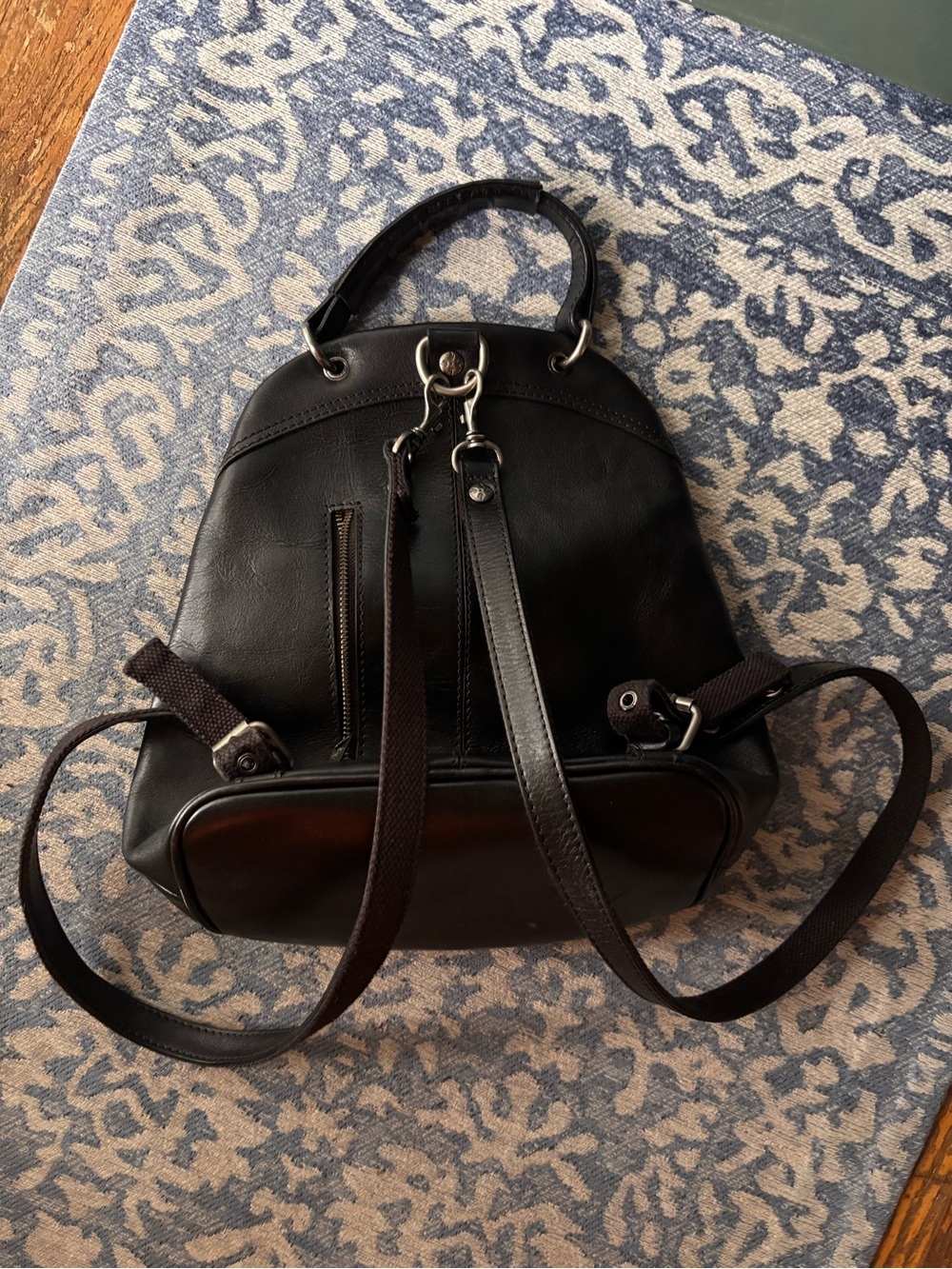 Patricia Nash Black Backpack with Multicolor Snake-Pattern Front Panels - Picture 16 of 16